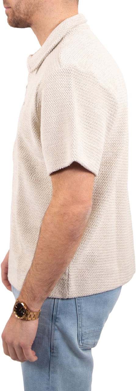 Pure Path Pure Path Structured Shortsleeved Shirt Beige