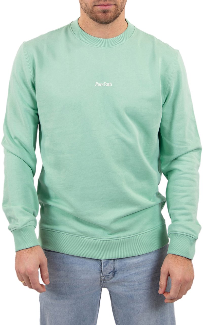 Pure Path Trio Of Flowers Crewneck Groen