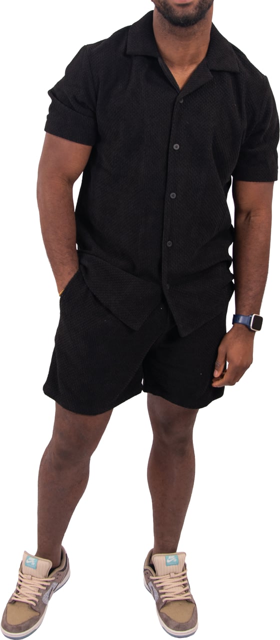 Pure Path Pure Path Honeycomb Shorts Zwart