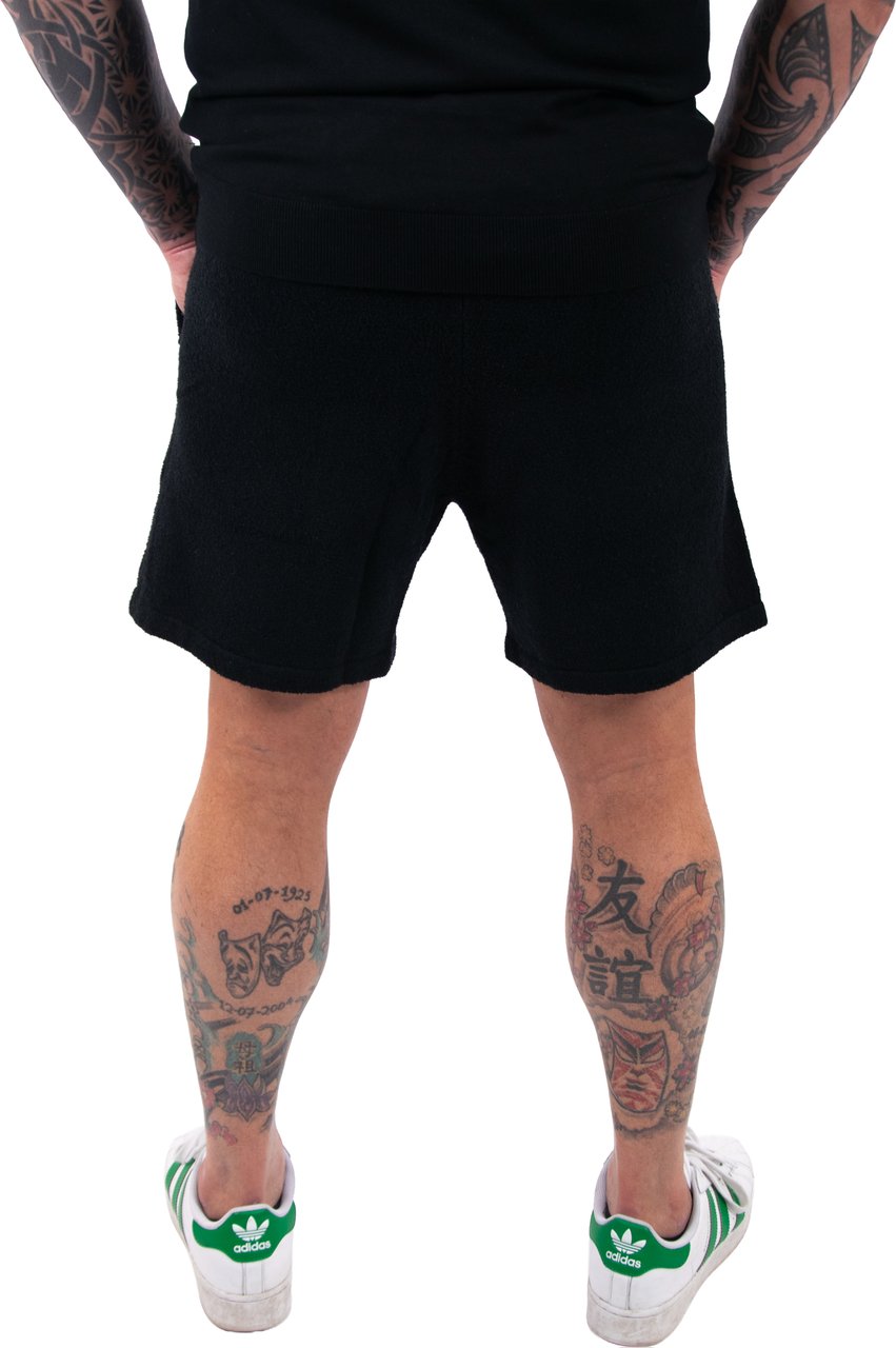 Pure Path Pure Path Towel Soft Boucle Knitted Shorts Zwart