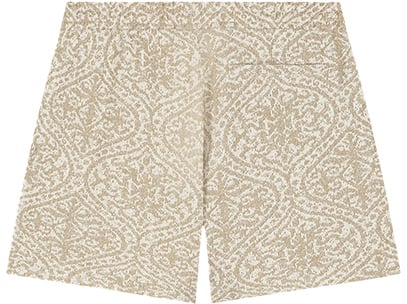 Pure Path Jacquard Pattern Shorts Beige
