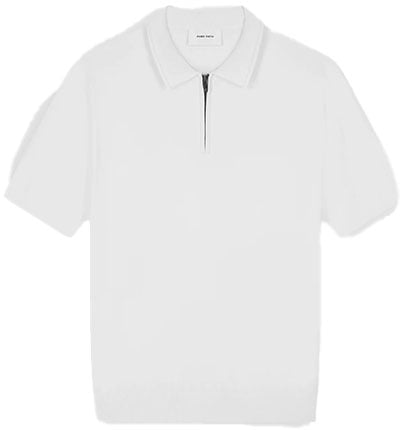Pure Path Pure Path Zip Knitted Polo Beige