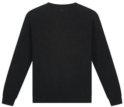 Pure Path Towel Soft Boucle Knitted Crewneck Zwart