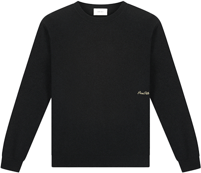 Pure Path Pure Path Towel Soft Boucle Knitted Crewneck Zwart