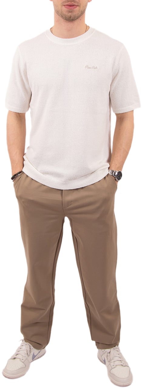 Pure Path Towel Soft Boucle Knitted Shirt Beige