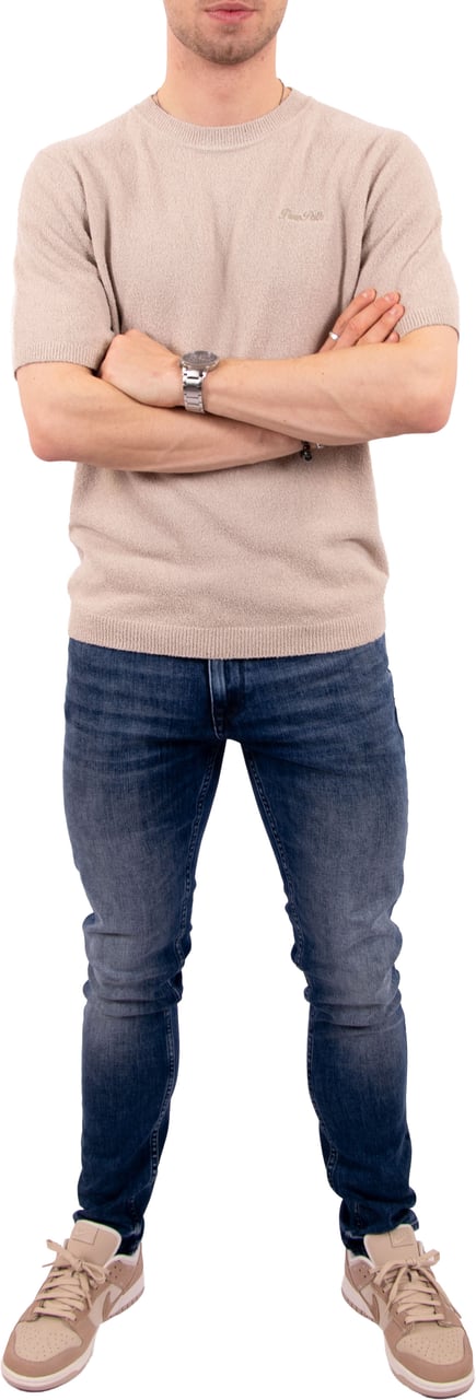 Pure Path Towel Soft Boucle Knitted Shirt Beige