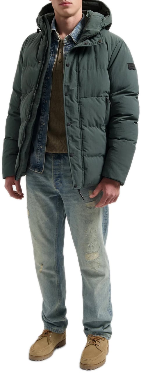 Pure Path 25030401 Puffer Jacket Dark Green Groen