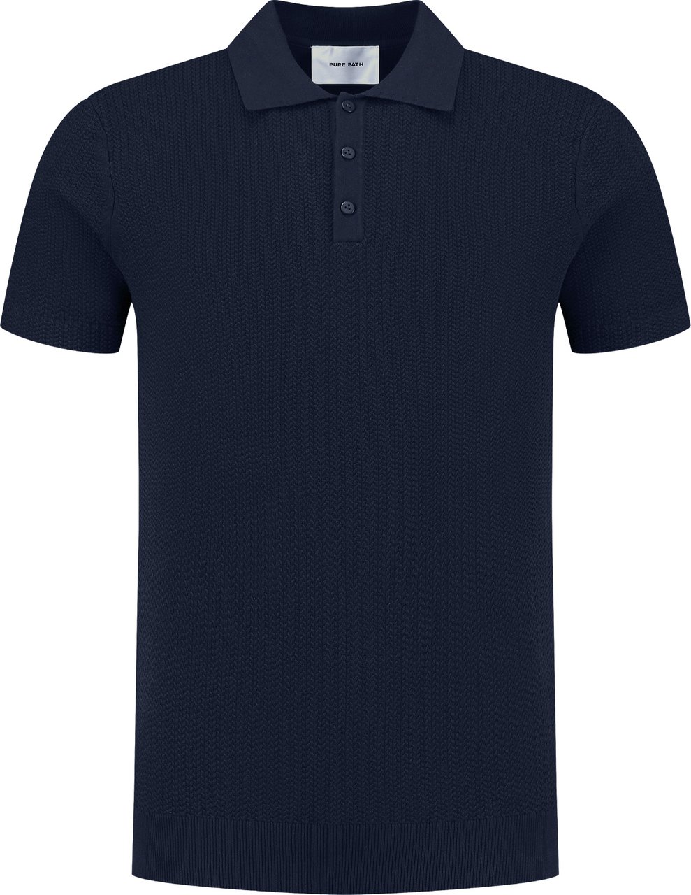 Pure Path Braided Knitwear Polo 25010815 Navy Navy