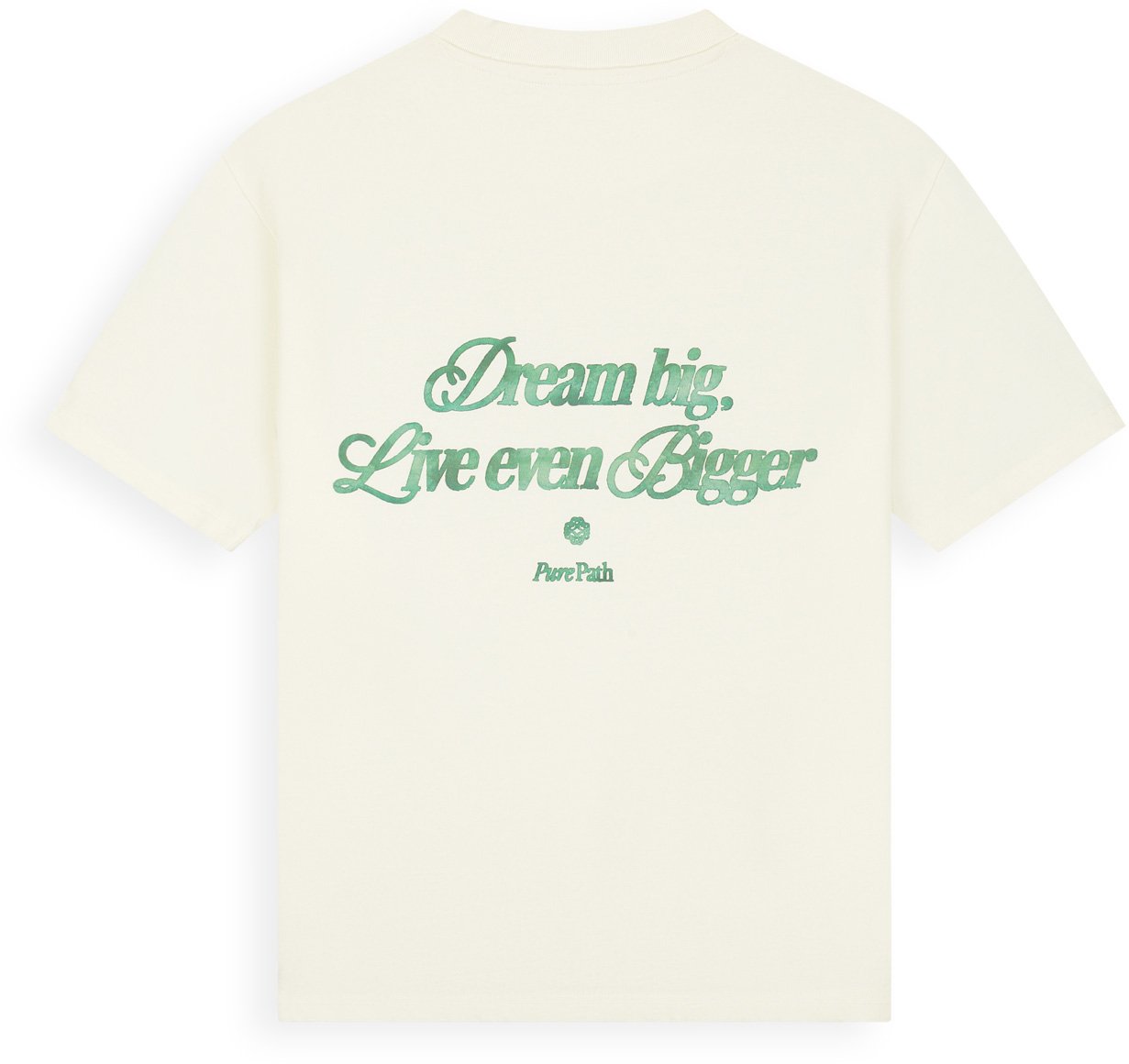 Pure Path Dream Big Quote T-shirt 26010117 54 Ecru Beige