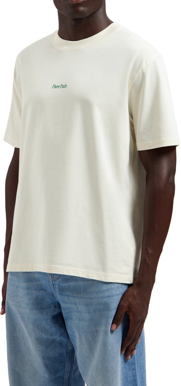 Pure Path Dream Big Quote T-shirt 26010117 54 Ecru Beige