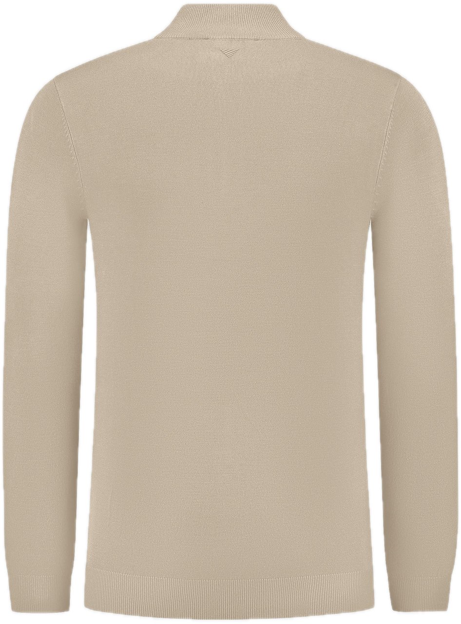 Pure Path Essential knit half-zip 10815 taupe Taupe