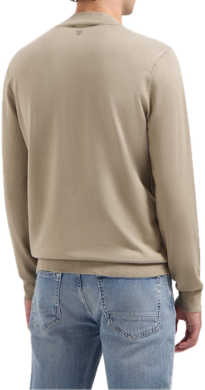 Pure Path Essential knit half-zip 10815 taupe Taupe