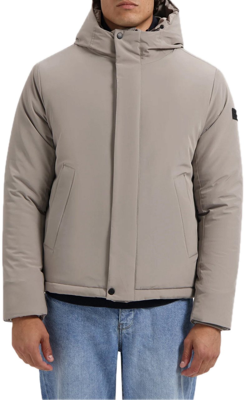 Pure Path Short Parka Jacket 25030409 Grey Grijs