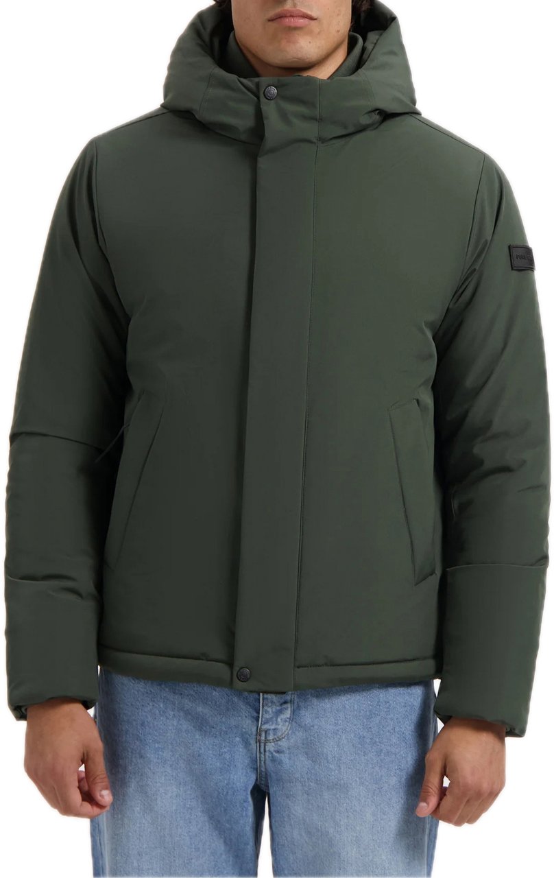 Pure Path Short Parka Jacket 25030409 Green Groen