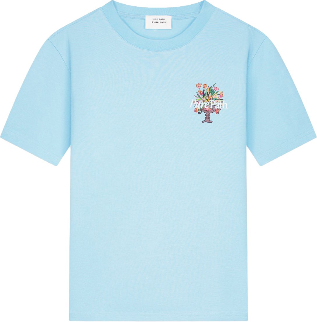 Pure Path Flower Vase T-shirt 26010112 Blauw