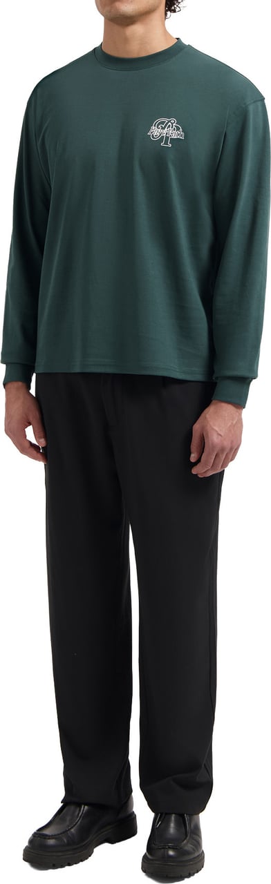 Pure Path Initals Longsleeve 25030126 Dark Green Groen