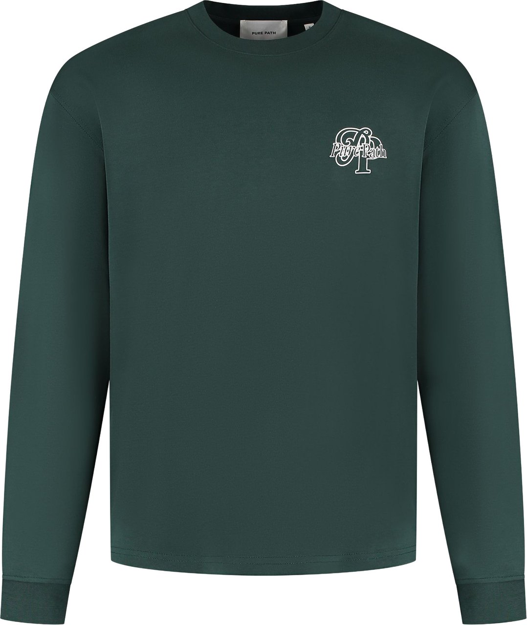 Pure Path Initals Longsleeve 25030126 Dark Green Groen
