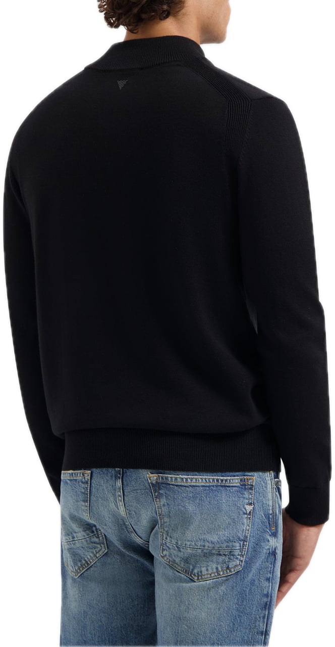 Pure Path Hidden half-zip 25030815 black Zwart
