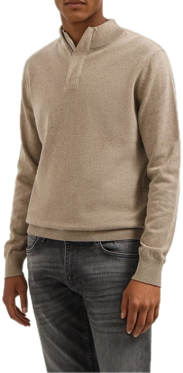 Pure Path Hidden half-zip 25030815 taupe Taupe