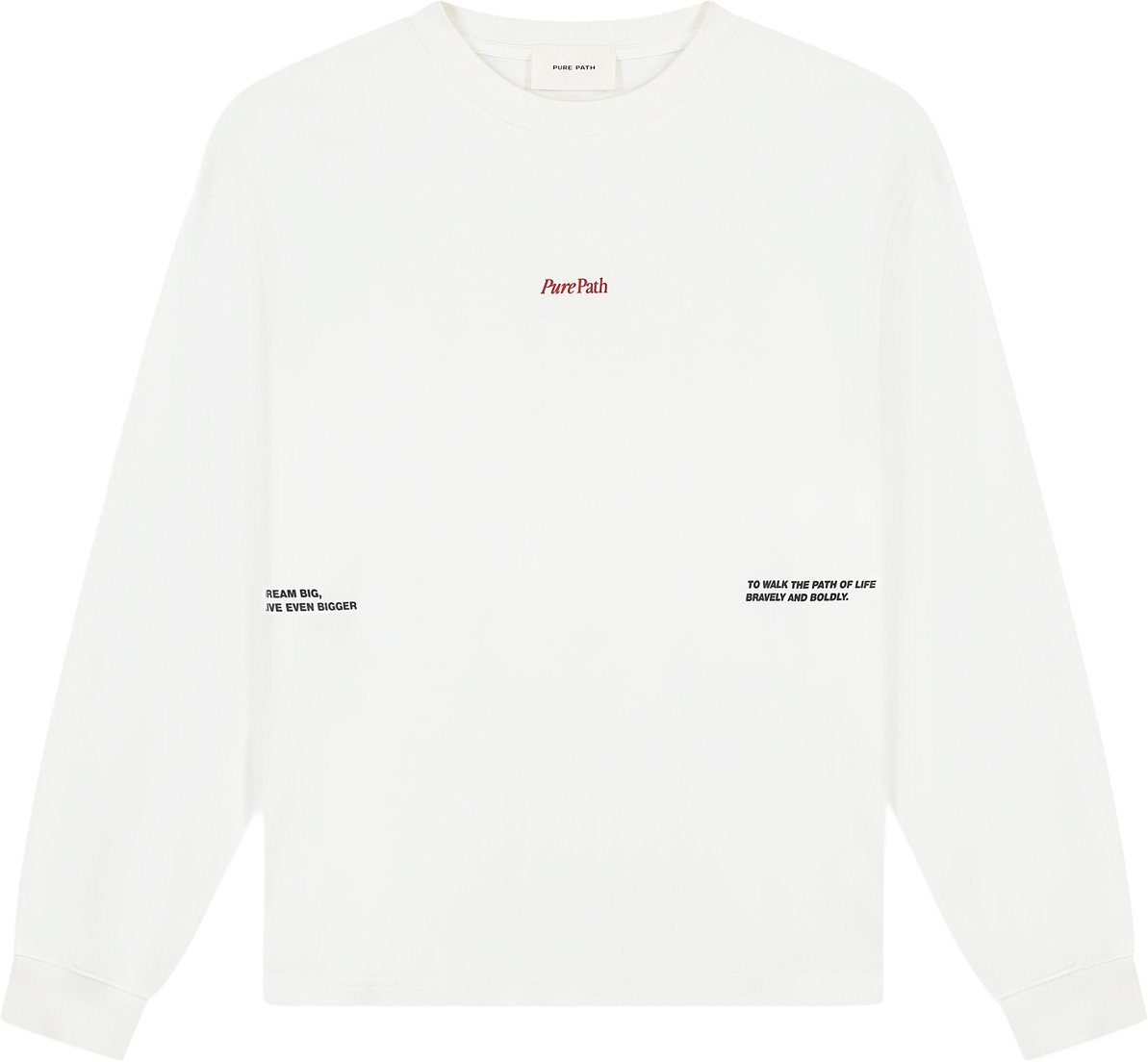 Pure Path Mirror Logo Longsleeve T-shirt 26010128 Off White 45 Wit
