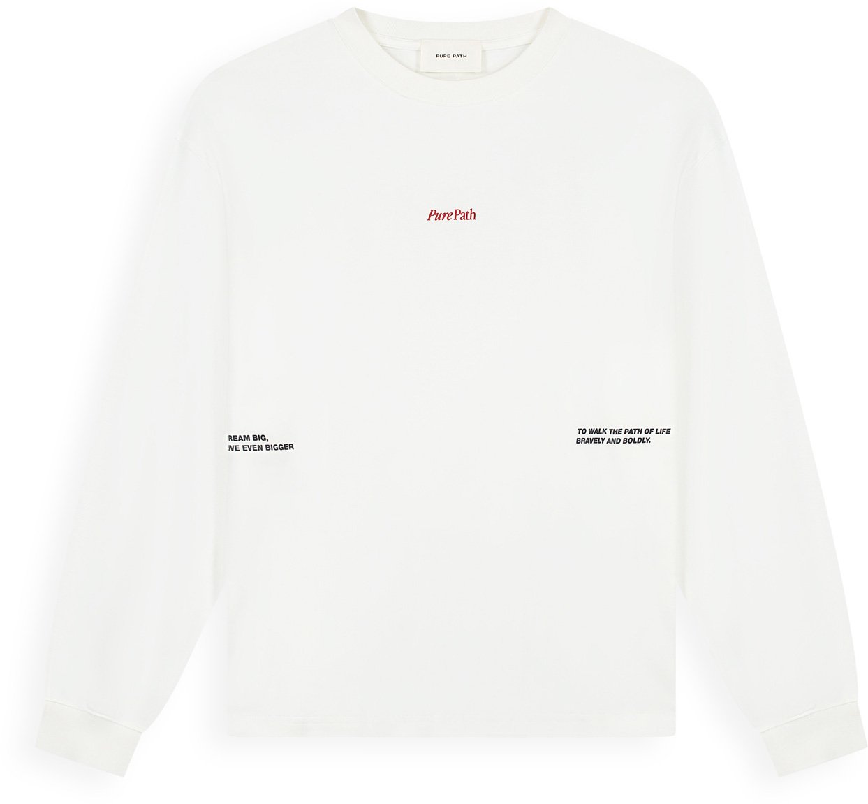 Pure Path Mirror Logo Longsleeve T-shirt 26010128 Off White 45 Wit