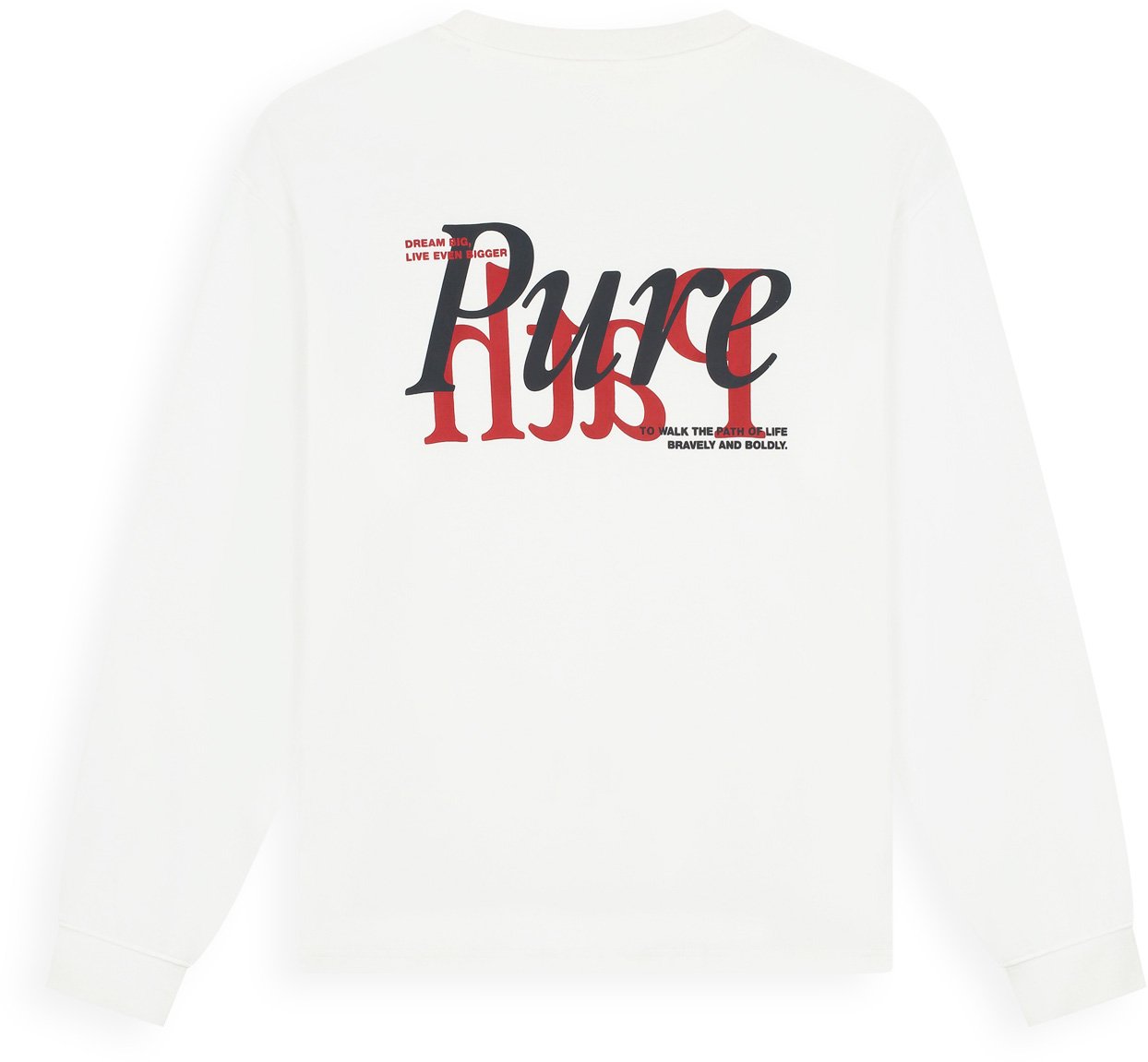 Pure Path Mirror Logo Longsleeve T-shirt 26010128 Off White 45 Wit