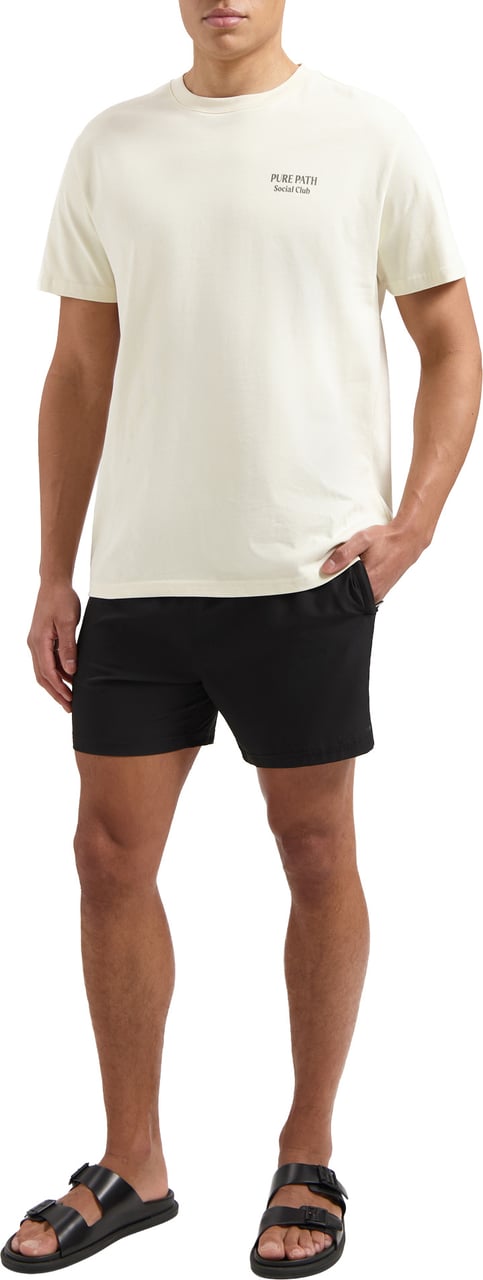 Pure Path Tonal Logo Swim Shorts 25010516 Black Zwart