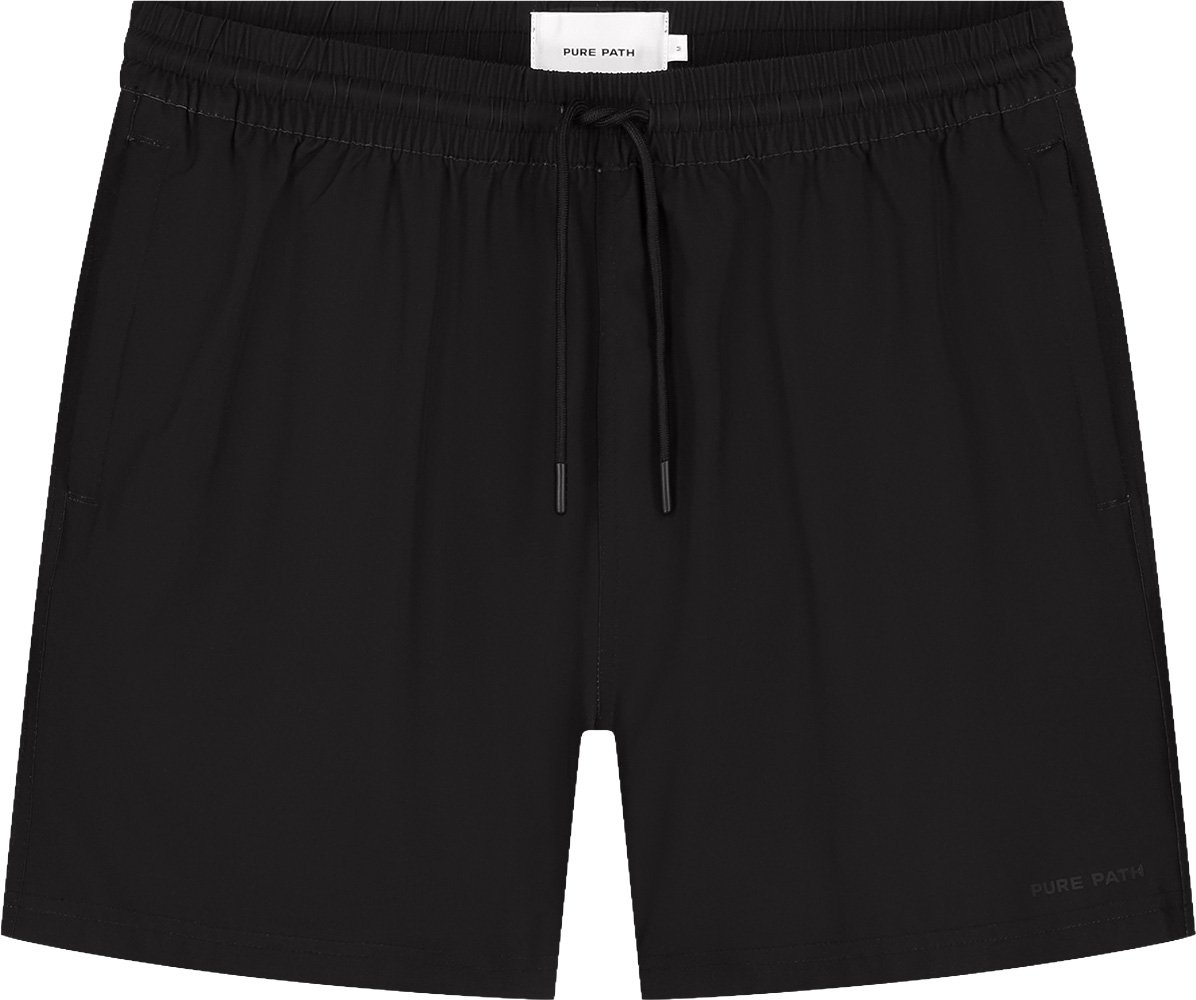 Pure Path Tonal Logo Swim Shorts 25010516 Black Zwart