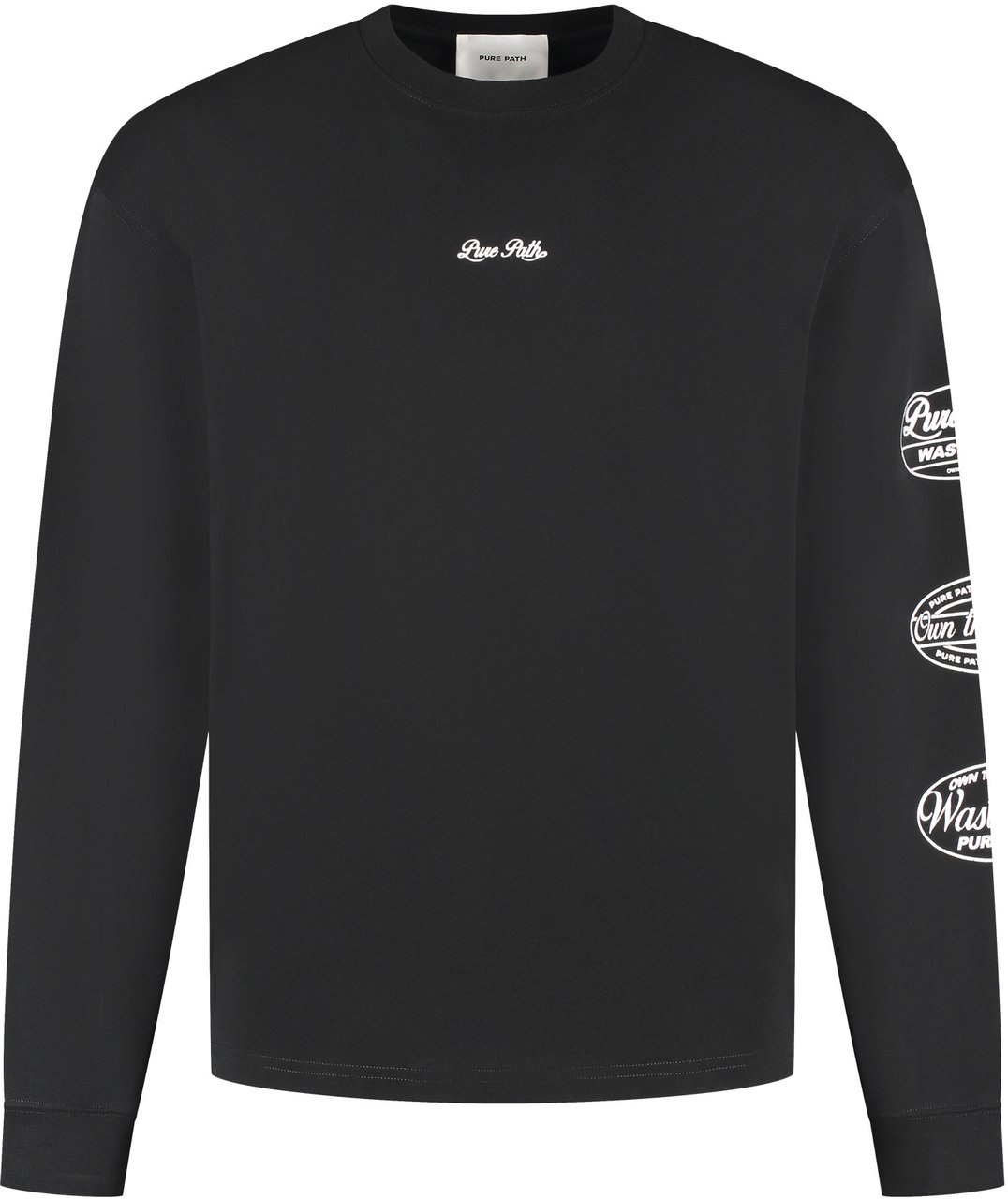 Pure Path Wasteland Patches Longskleeve T-Shirt 25030122 Black Zwart