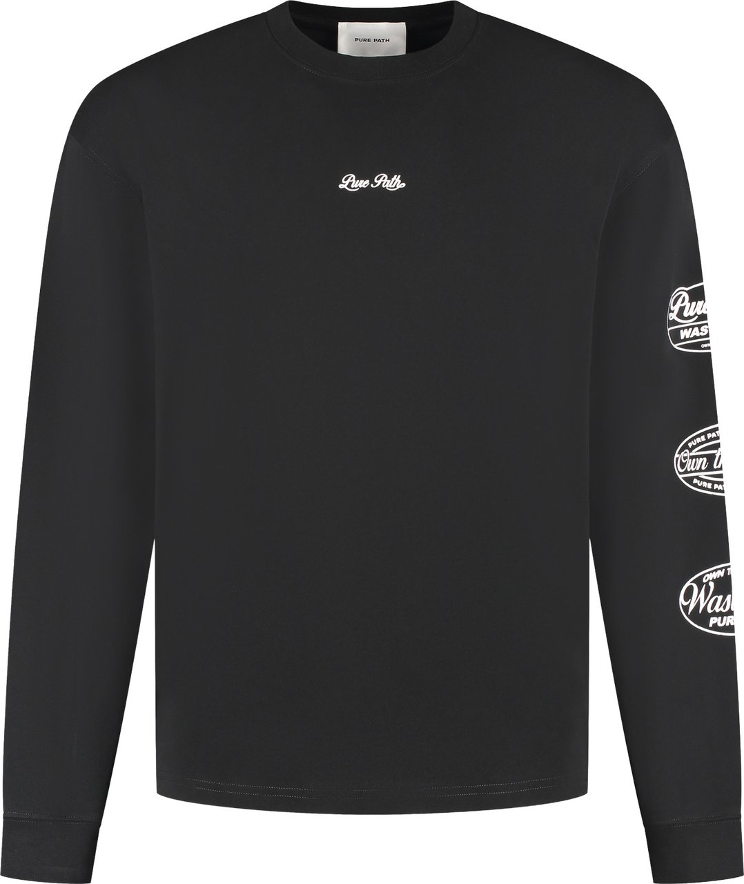 Pure Path Wasteland Patches Longskleeve T-Shirt 25030122 Black Zwart