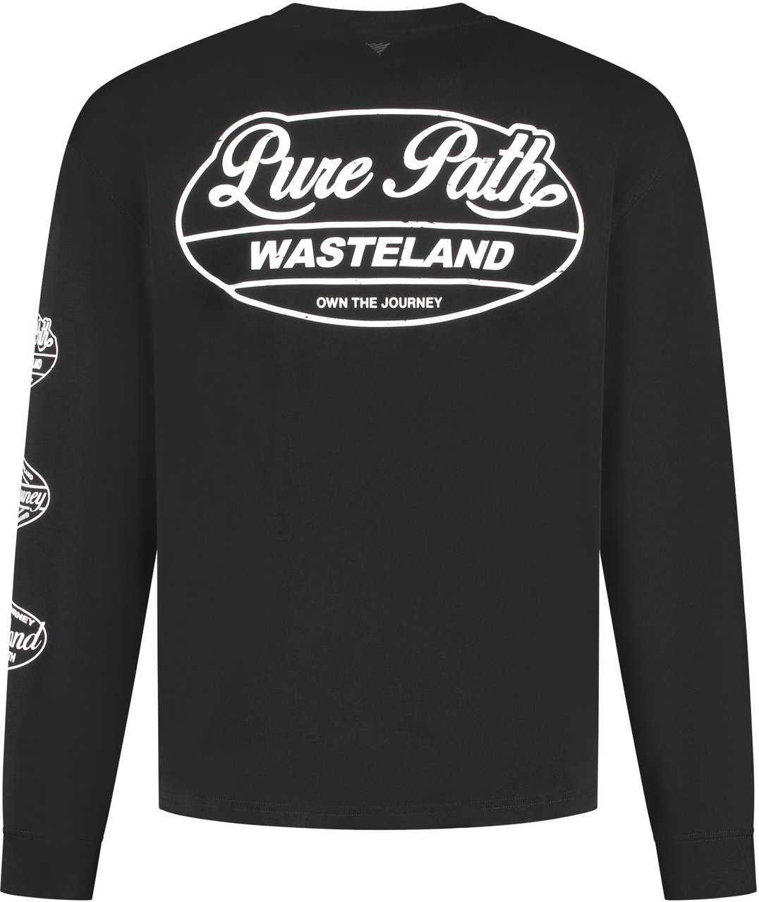 Pure Path Wasteland Patches Longskleeve T-Shirt 25030122 Black Zwart