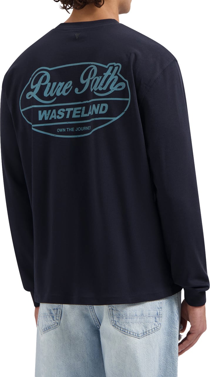 Pure Path Wasteland Patches Longskleeve T-Shirt 25030122 Dark Navy Navy