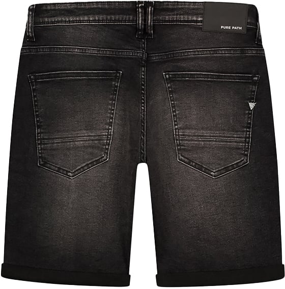 Pure Path Pure Path The Miles Slim Fit Denim Short Grijs