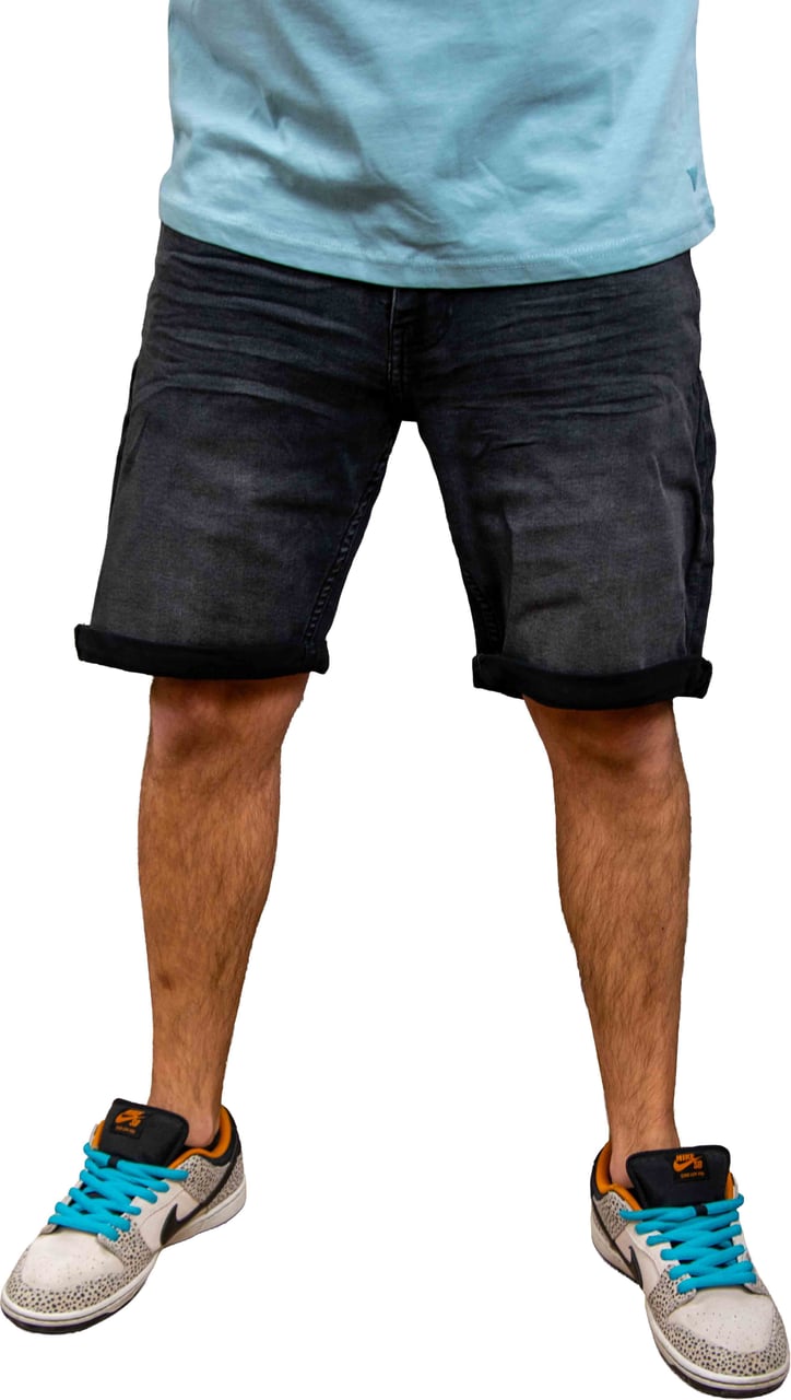 Pure Path Pure Path The Miles Slim Fit Denim Short Grijs