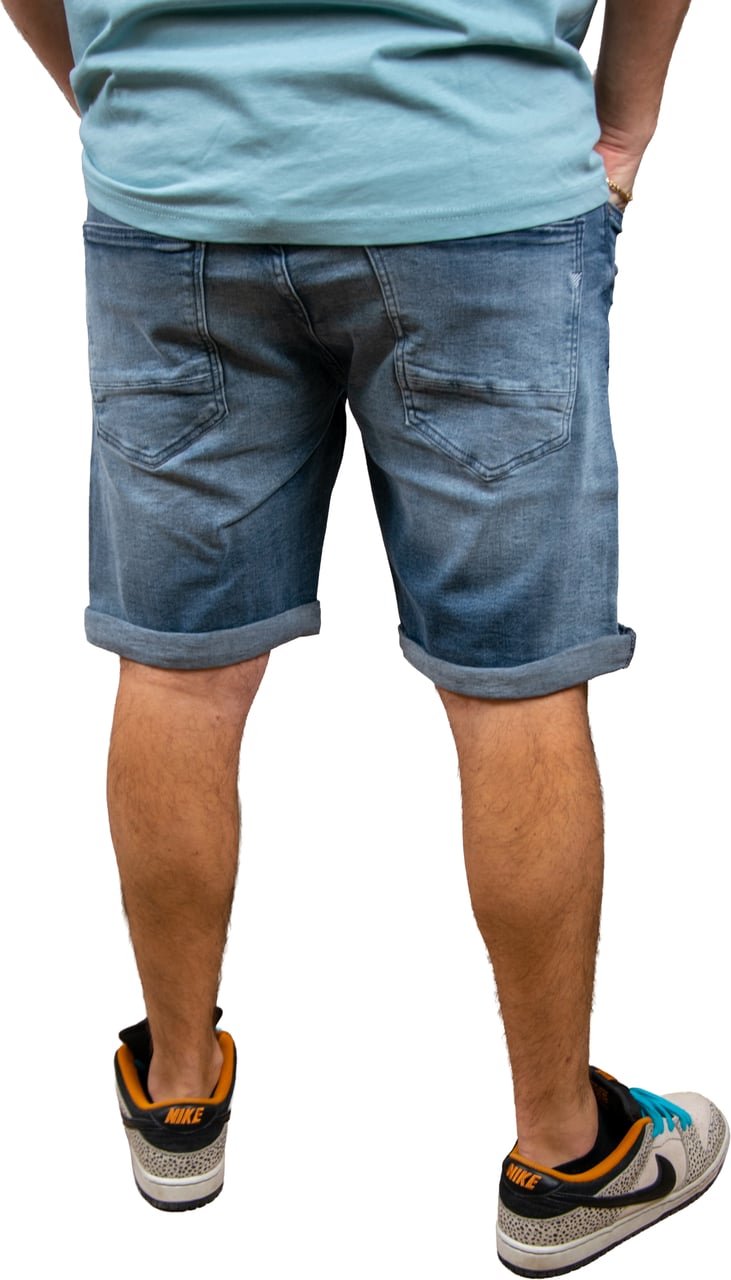 Pure Path Pure Path The Miles Slim Fit Denim Short Blauw