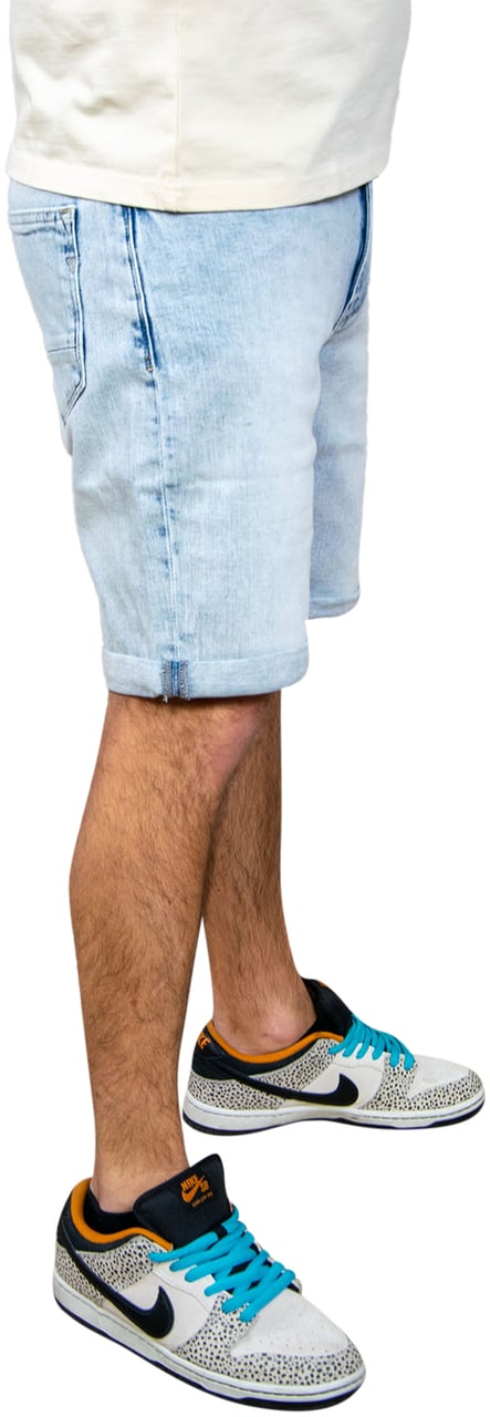 Pure Path The Miles Slim Fit Denim Short Blauw