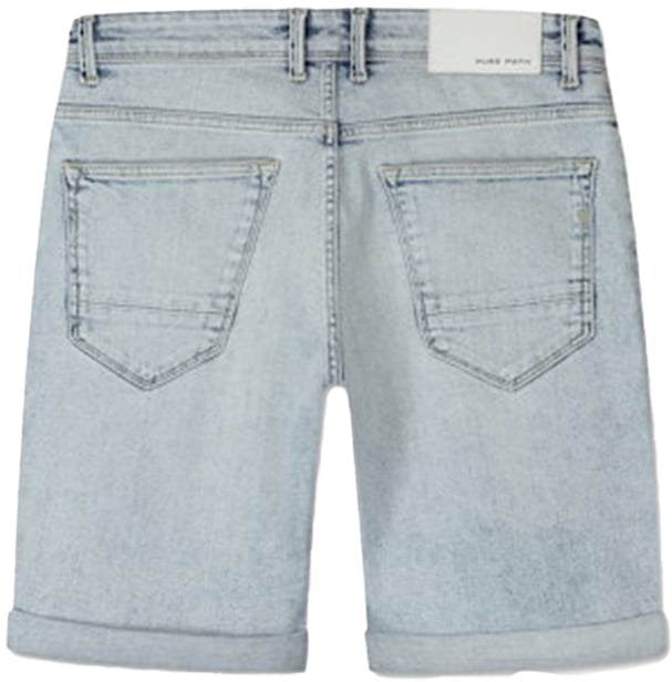 Pure Path The Miles Slim Fit Denim Short Blauw