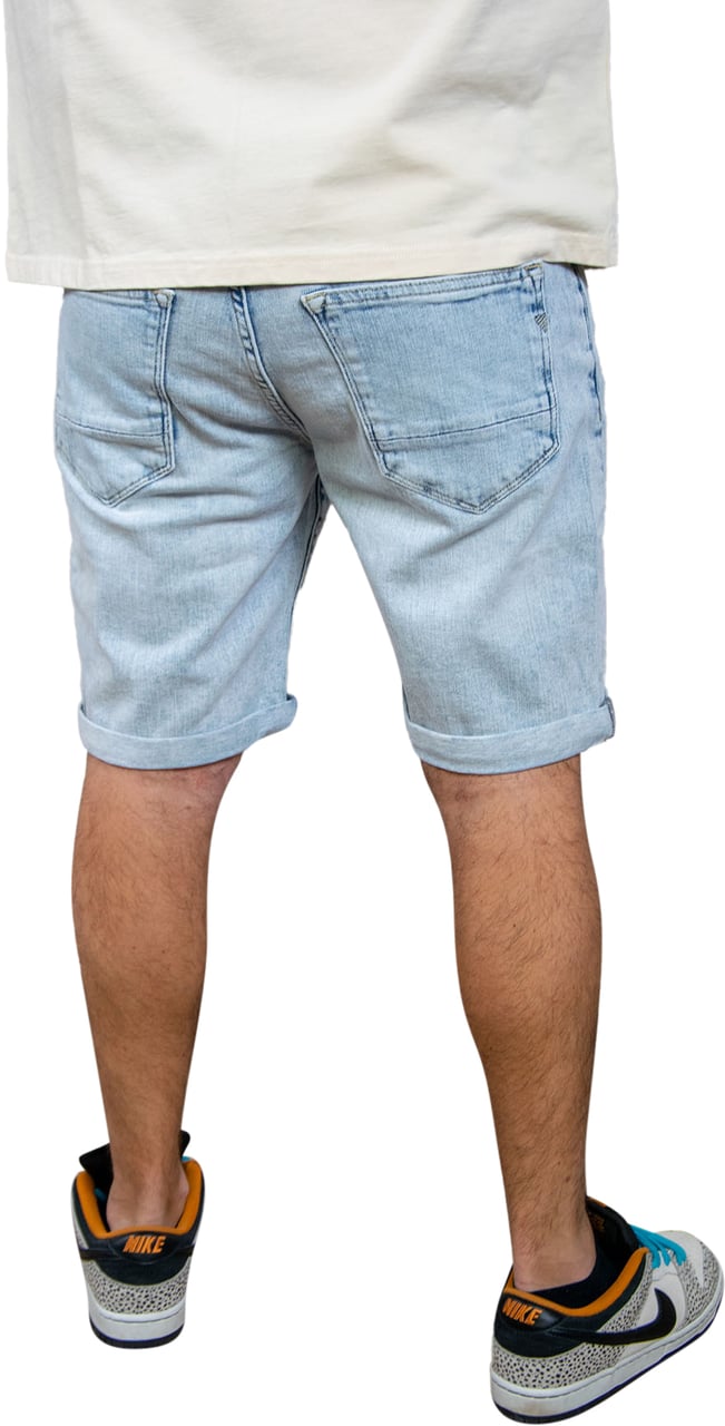 Pure Path The Miles Slim Fit Denim Short Blauw