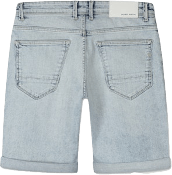 Pure Path Pure Path The Miles Slim Fit Denim Short Blauw