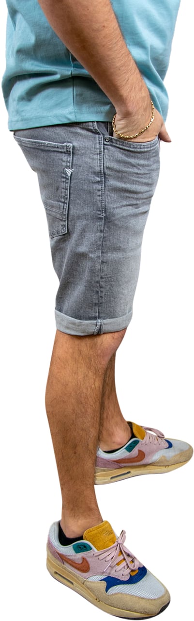 Pure Path The Steve Slim Fit Denim Short Grijs