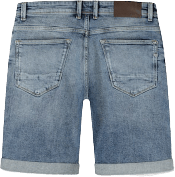 Pure Path The Steve Slim Fit Denim Short Blauw