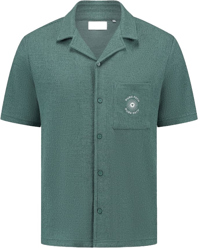 Purewhite Purewhite Structured Shortsleeve Groen