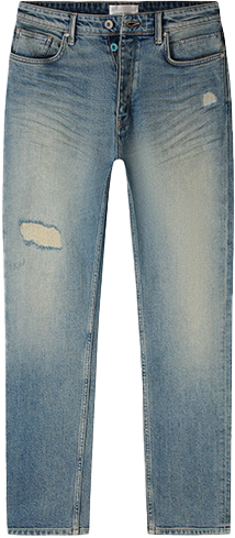 Purewhite Purewhite The Ryan Tapered Fit Jeans Blauw
