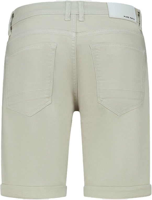 Purewhite Purewhite Slim Fit Denim Short The Steve Beige