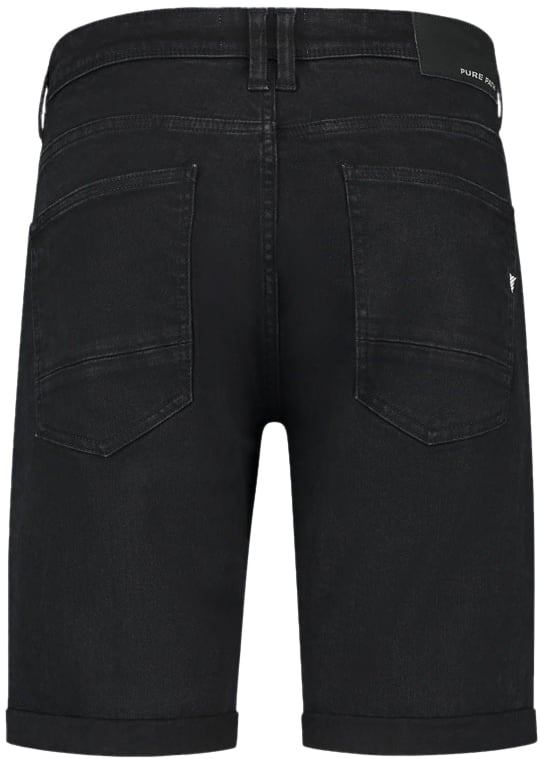 Purewhite Purewhite Regular Fit Denim Short The Miles Zwart