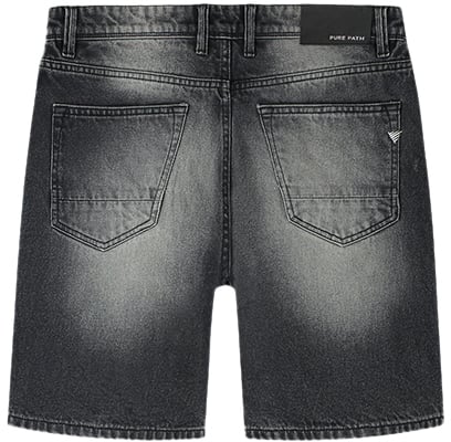 Purewhite Purewhite The Owen Regular Fit Denim Short Zwart
