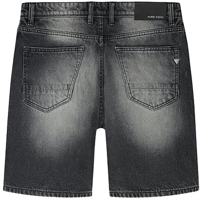 Purewhite The Owen Regular Fit Denim Short Zwart