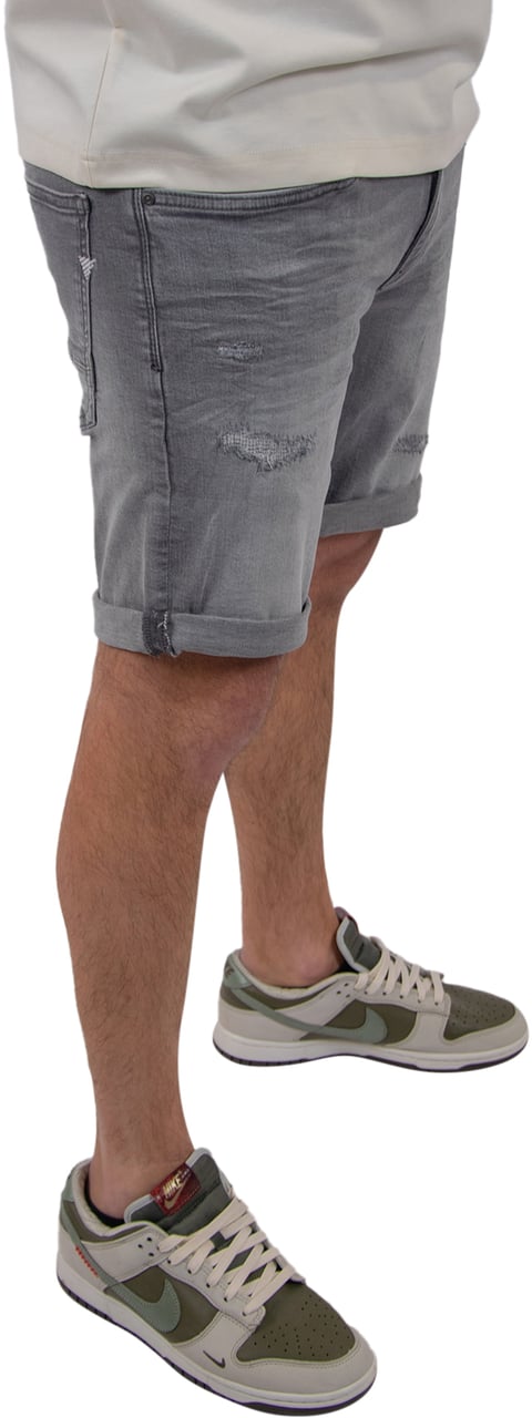 Purewhite Purewhite The Steve Slim Fit Denim Short Grijs