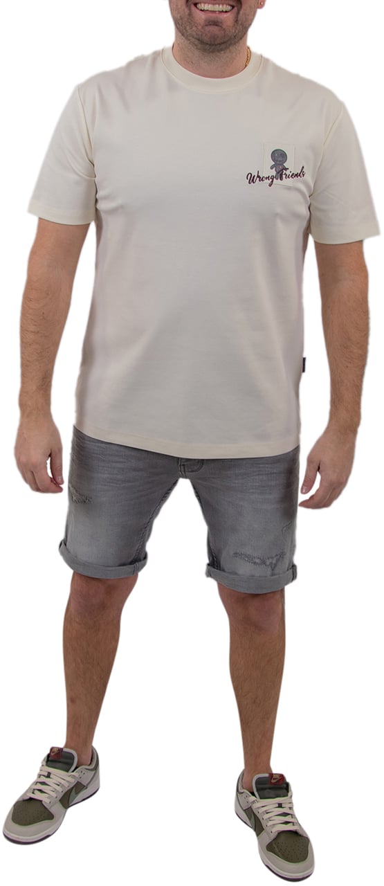 Purewhite Purewhite The Steve Slim Fit Denim Short Grijs