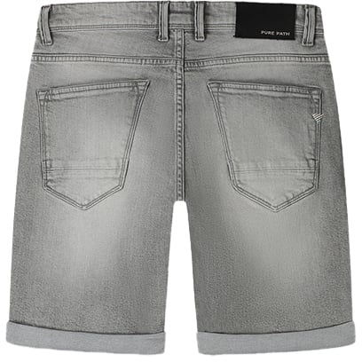 Purewhite The Miles Slim Fit Denim Short Grijs